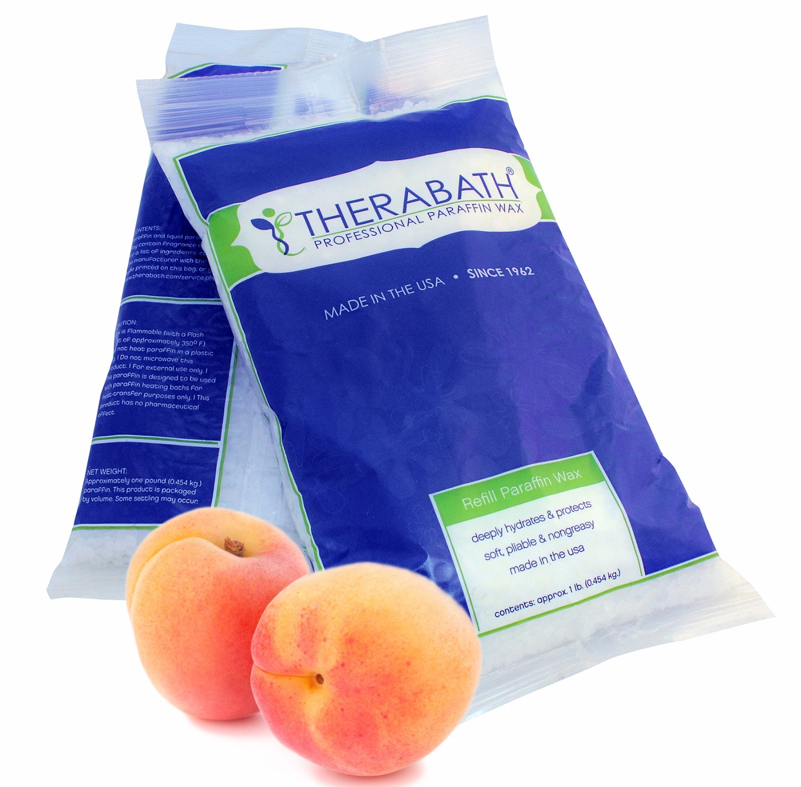 6 1lb Bags Peache Scent Refill Parafin for Therabath Professional PRO Wax Bath