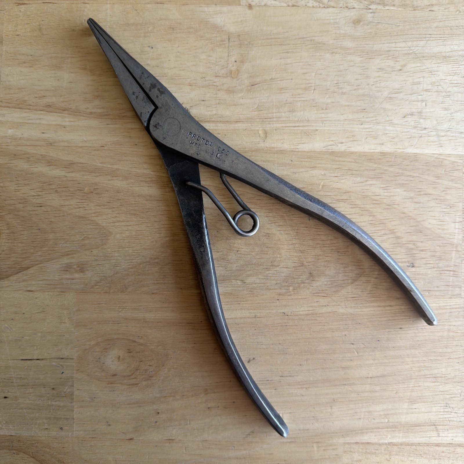 Proto Tools 8" Long External Retaining Horseshoe Snap Ring Pliers 250 USA