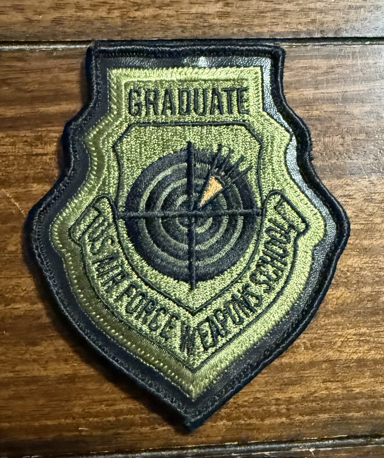 USAF Weapons School Graduate Green Patch, Air Force, Instructor, WIC, USAFWS