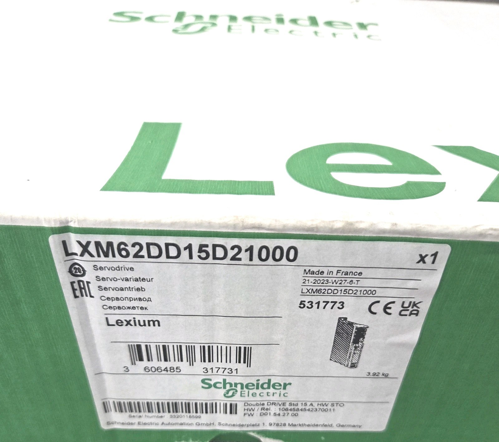 Schneider Lexium LXM 62 D LXM62DD15D21000 New [12 Months Warranty]