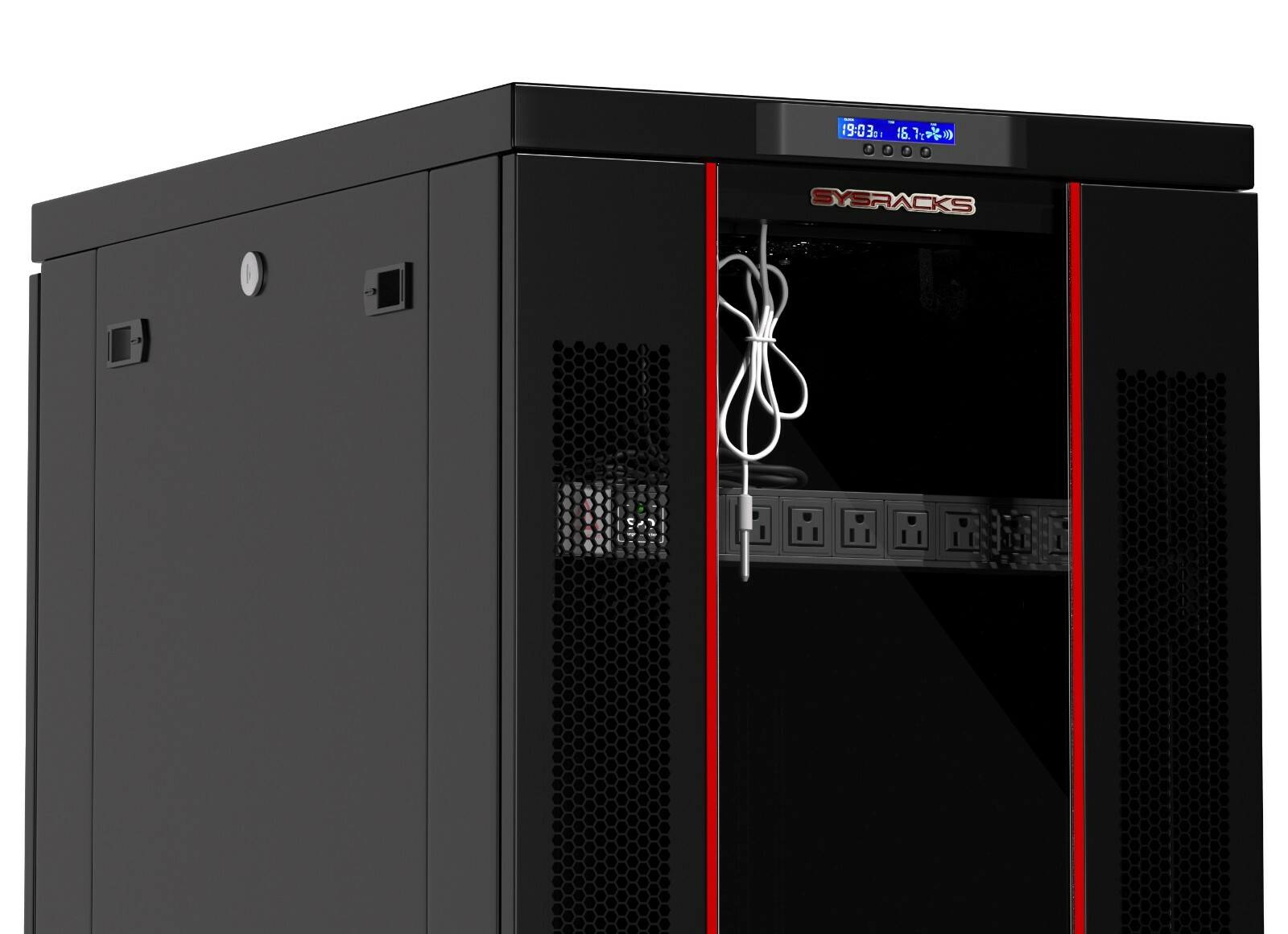 22U Server Rack IT Cabinet Data Network Rack Enclosure - 39-Inch Deep Rack Stand