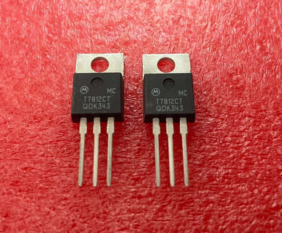 MCT7812CT 12V REGULATOR POSITIVE 1 AMP TO 220 MOTOROLA (LOT OF 2)