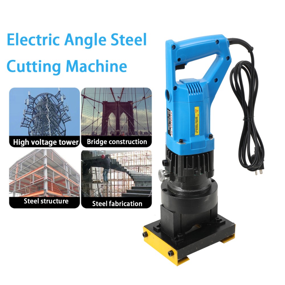 1400W 45°Cutting Electric Hydraulic Angle Iron Steel Cutter for Steel Plate 110V