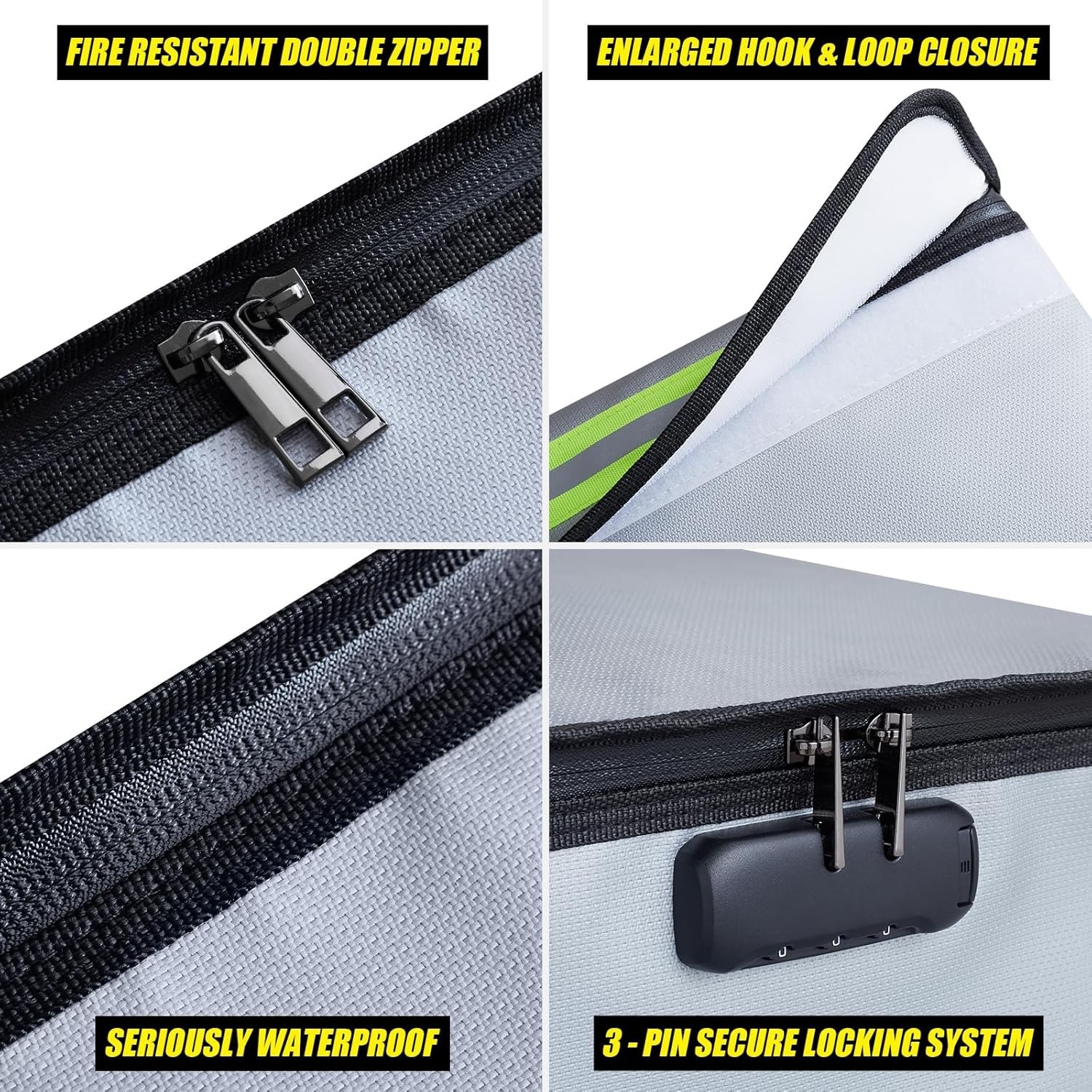 Large Fireproof Safe Bag, 24x12x12 Fireproof Document Bag, Large capacity wat...