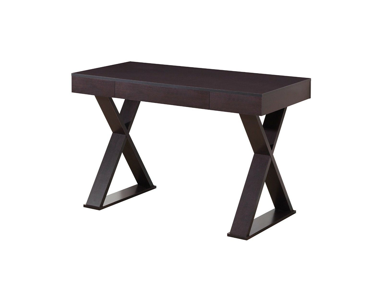 Techni Mobili Trendy Writing Desk Workstation Table with Center Storage Drawer