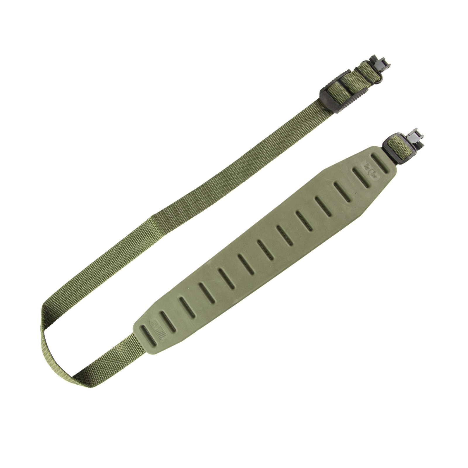 Quake Claw Standard 2.0, 2 Point Rifle Sling w/ Hush Stalker II QD Swivels Green