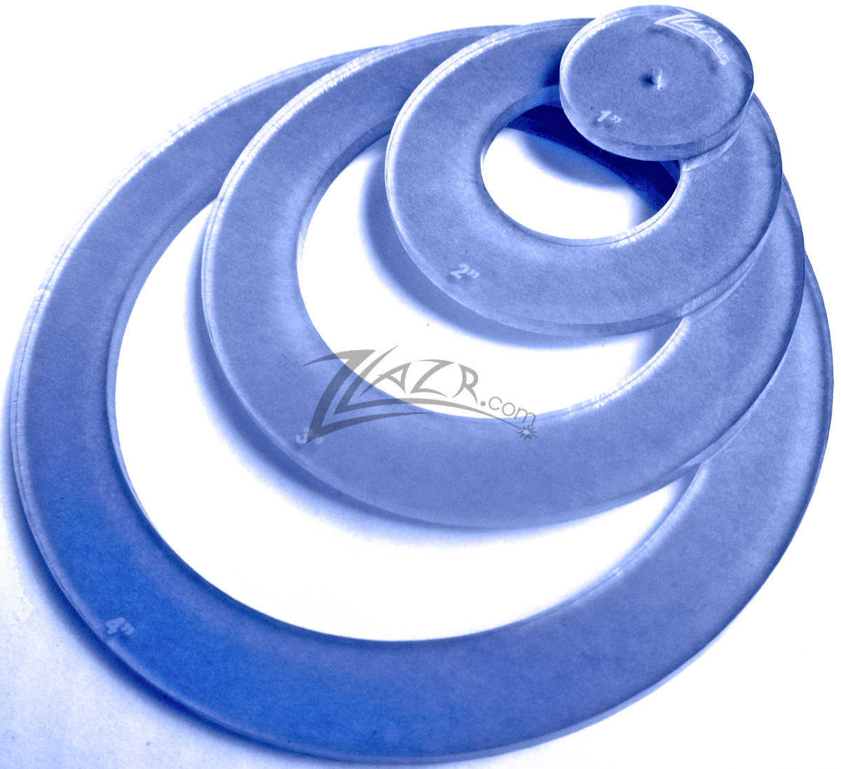 (1) Circle Template Acrylic Plastic Nested Stencil 1", 2", 3", 4" Color-USA