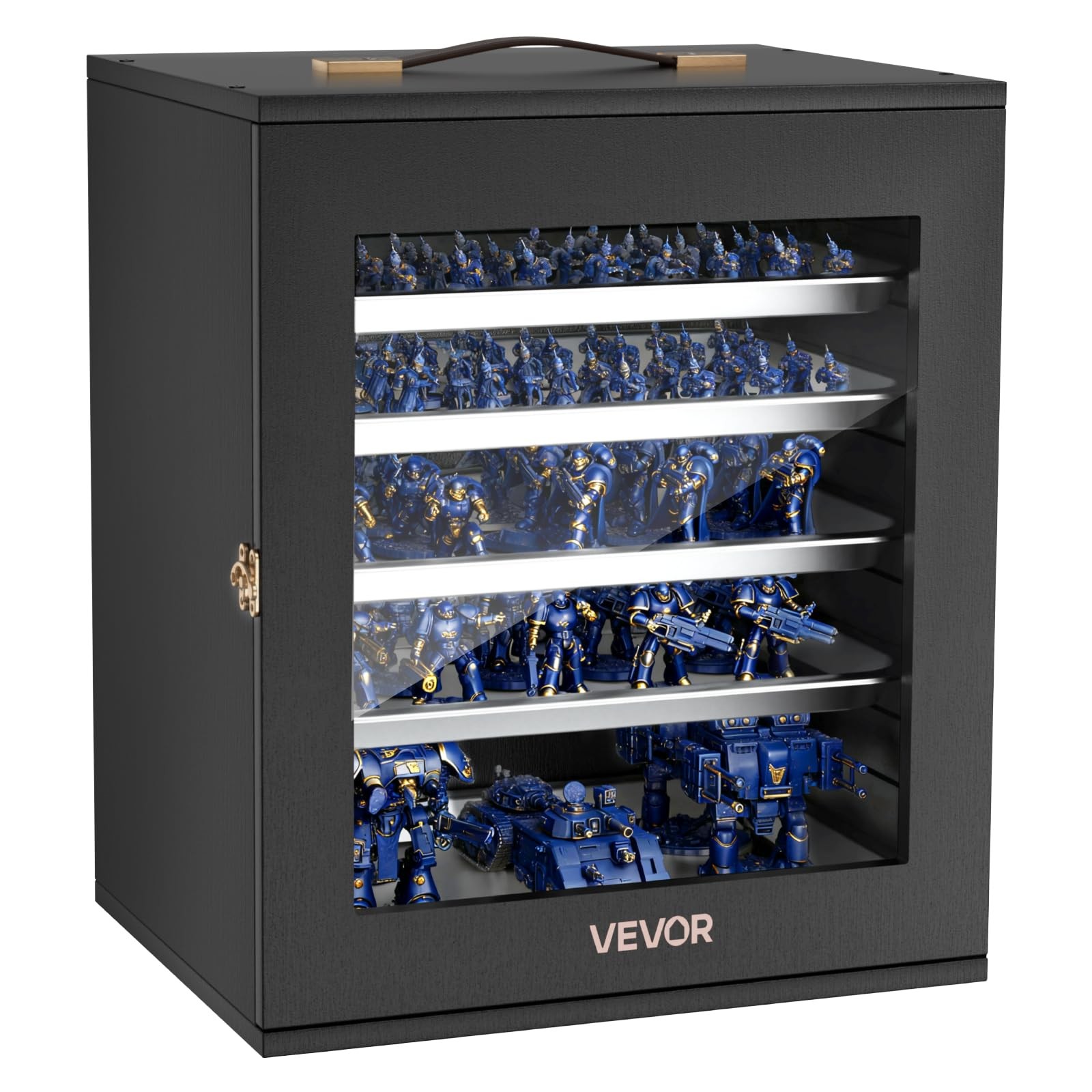 VEVOR Miniatures Storage Case for Warhammer 40k, Fits 1000-1500 Small, Black