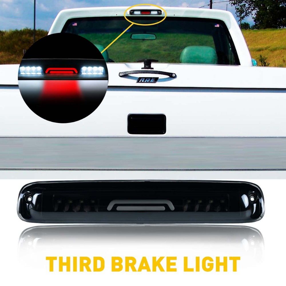 99-07 for Sequential Silverado/Sierra LED Tail 3rd Brake Lamp Smoked Light+Cargo