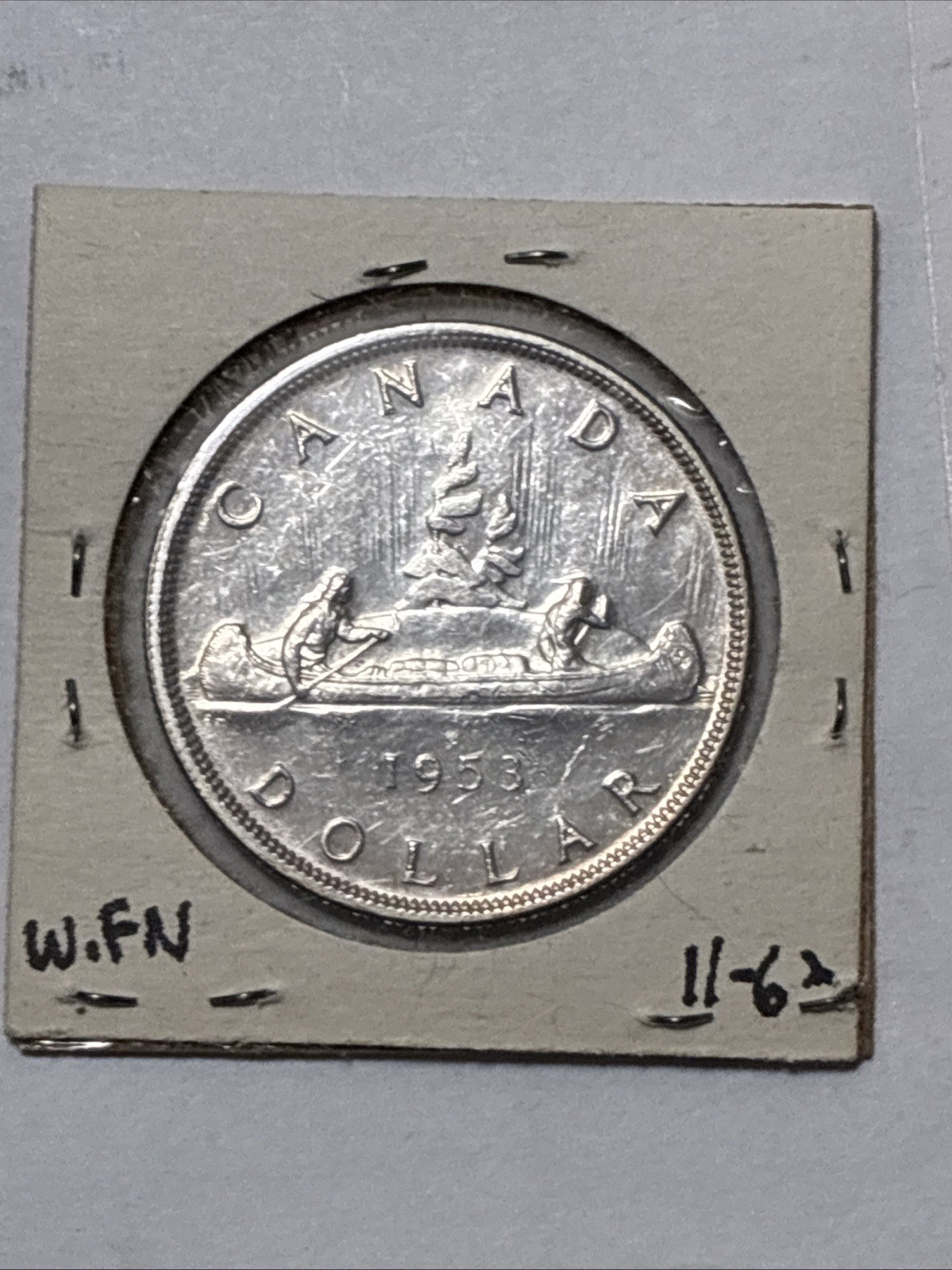 1953 Canada Dollar, No SH. Strap, BU