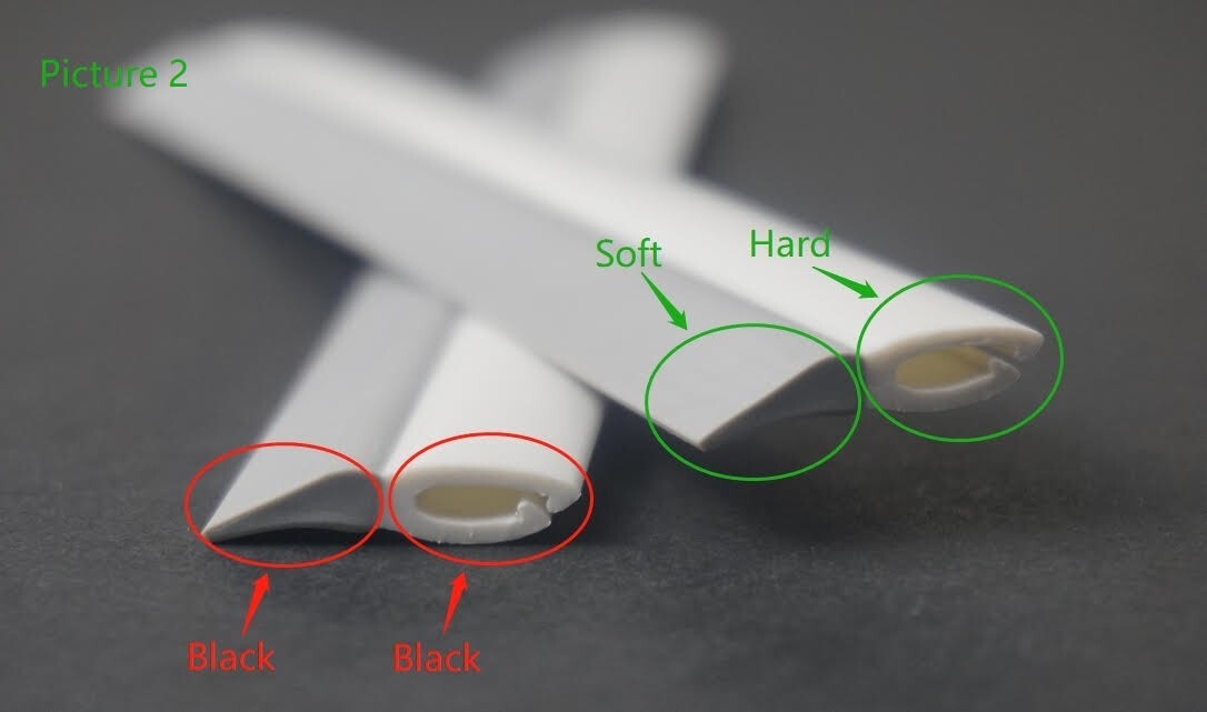 Dust Pan Edge Replacement for Quickie, Tough Guy, etc. All Black. 4-Pack