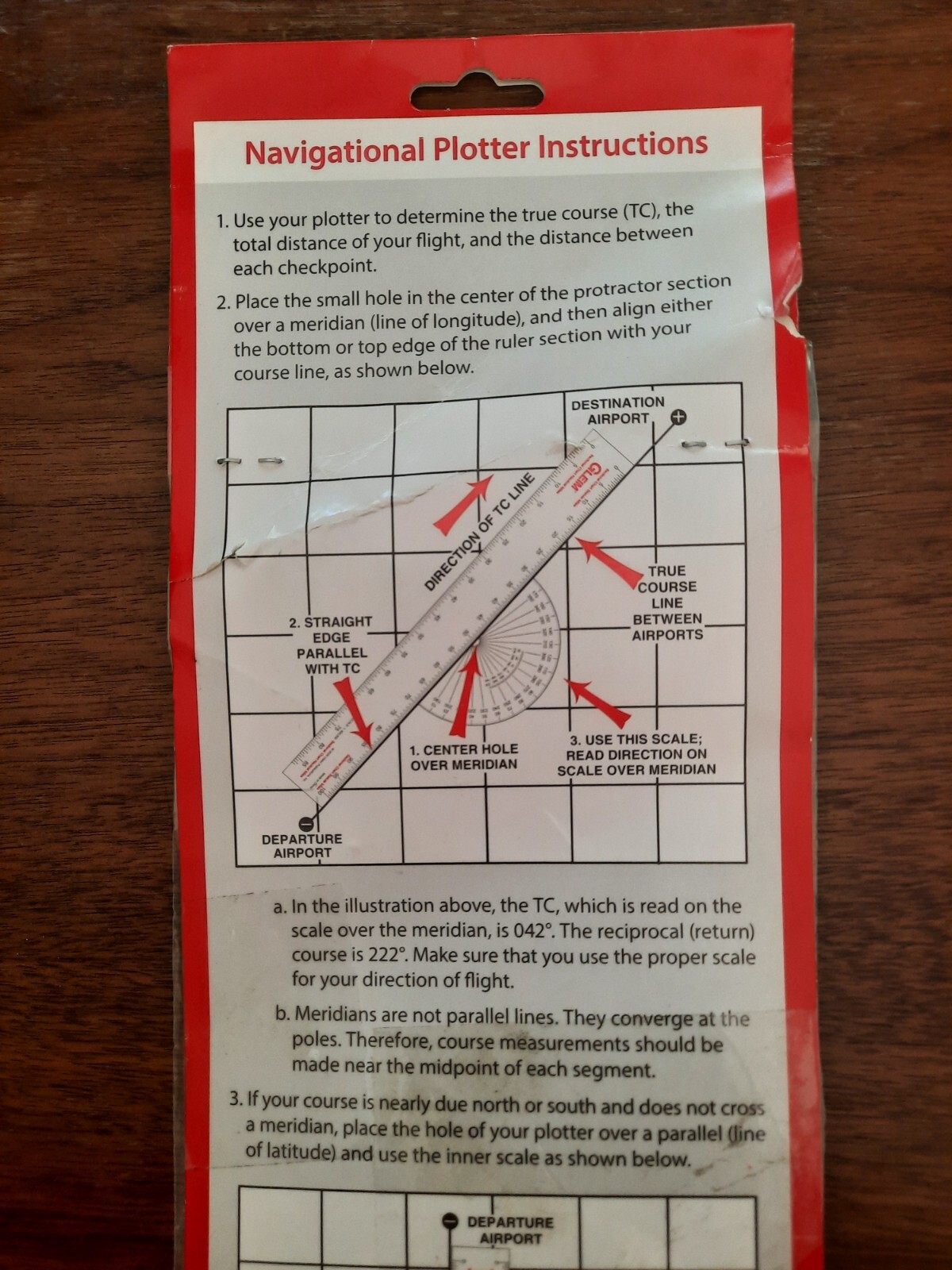 Gleim Navigational Plotter | Sectional & TAC Scale | Statute & Nautical Scales