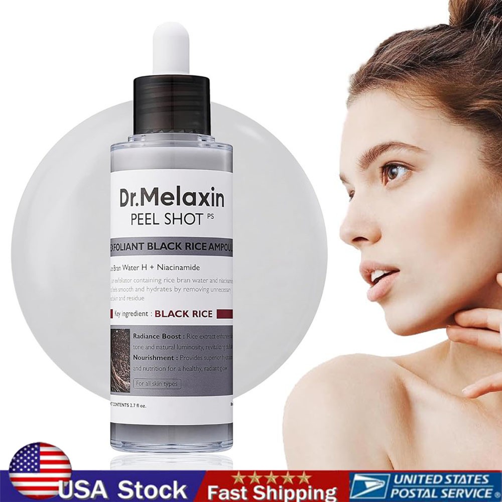 Dr.Melaxin Black Rice Peel Shot • Black Rice Exfoliant Ampoule Face&Body 2025🔥