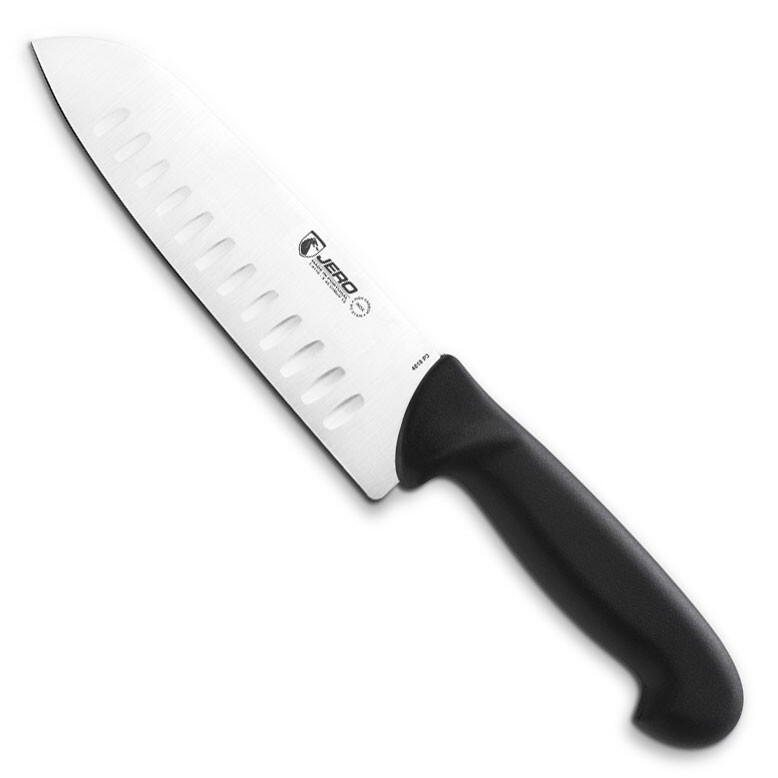 JERO 7" Santoku Granton Edge Knife, German Stainless - MADE IN PORTUGAL
