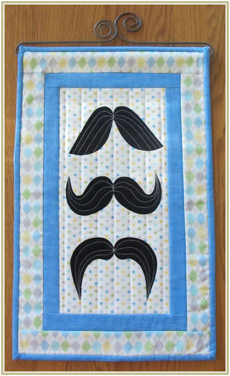 Mustache! Wall Hanging 12 1/2 X 19" Quilt Pattern, #ST-1448
