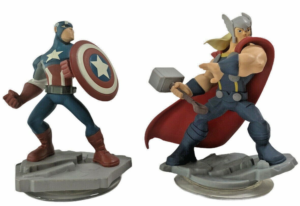 Disney Infinity 2.0 Marvel Avengers Figures Thor & Captain America