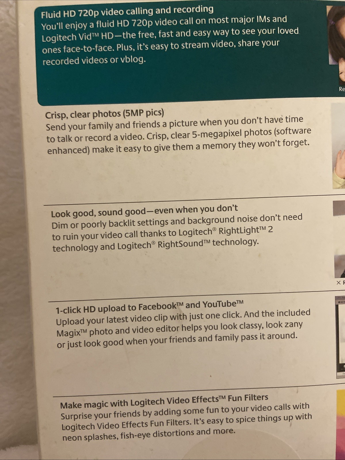 Logitech C310 720P/30FPS HD Webcam READ