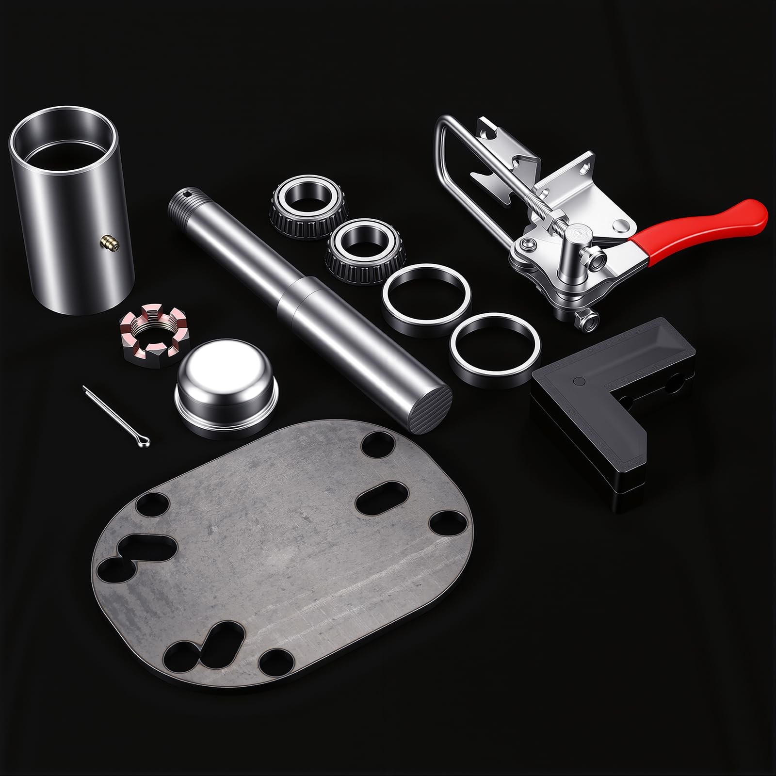 Tire Carrier Hinge Kit Include Necessary Latch, Slewing Bearing, Bearing Hub ...