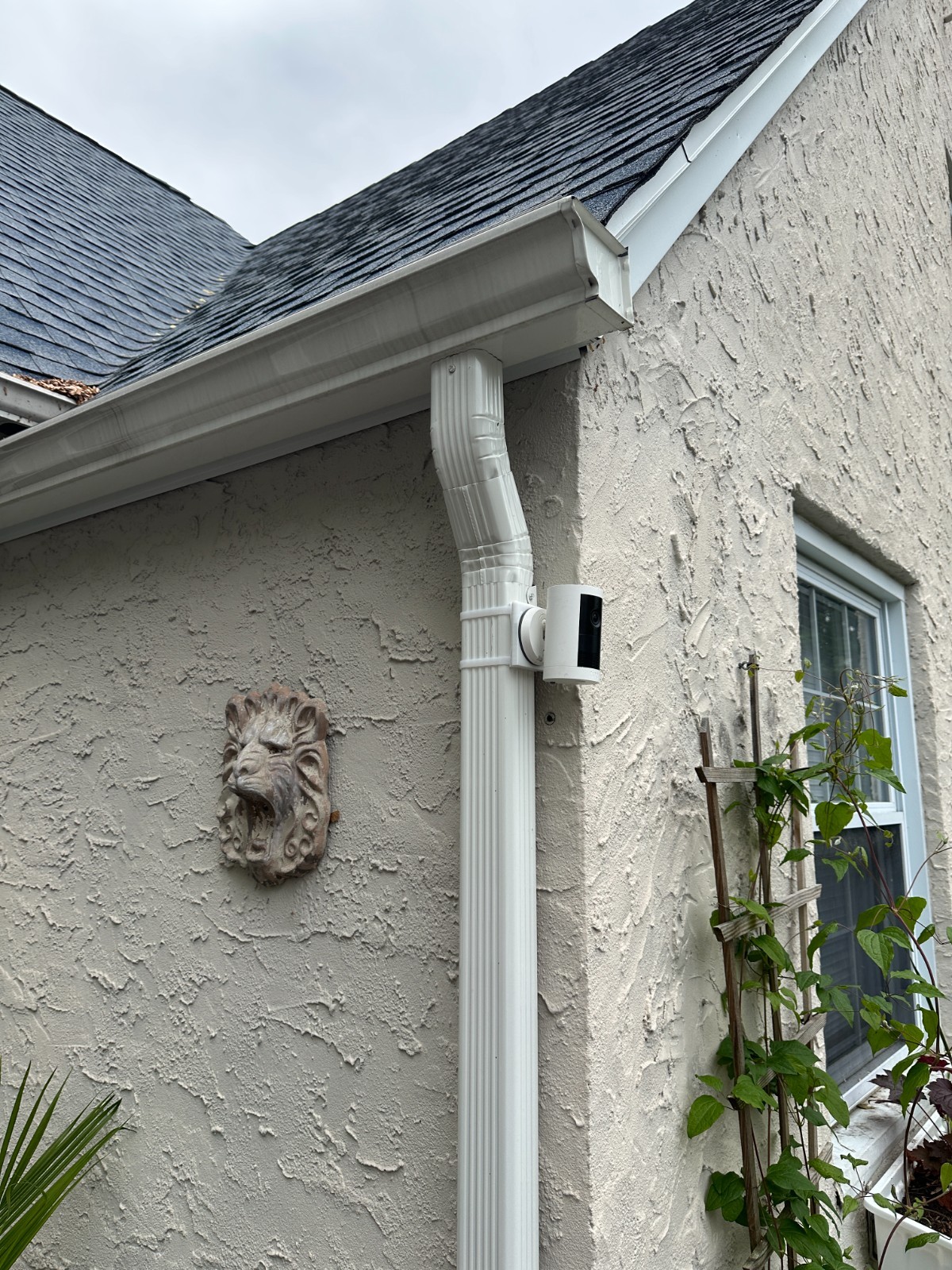 Side Downspout Mount for RING Camera - No-Drill Rubber Security Camera Mount