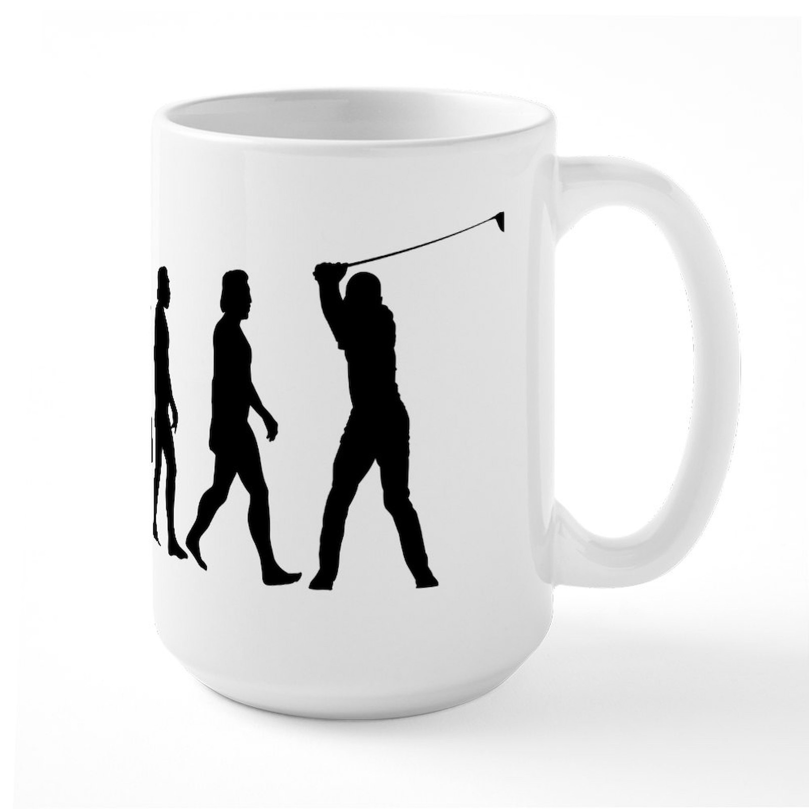 CafePress The Evolution Of Golf 15 Oz Ceramic Large Mug (238725209)