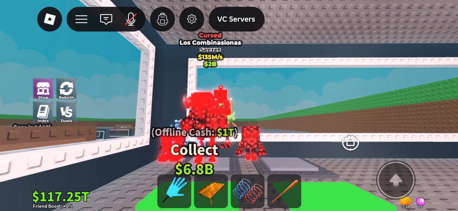 Roblox Cursed Secret Los Combinasonas Game Asset In-Game Currency VC Servers