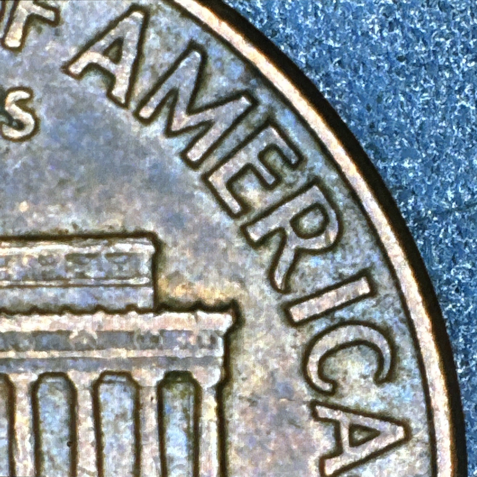 1960 D Mint Error Lamination Lincoln Memorial Cent Nice Red Brown, DDR