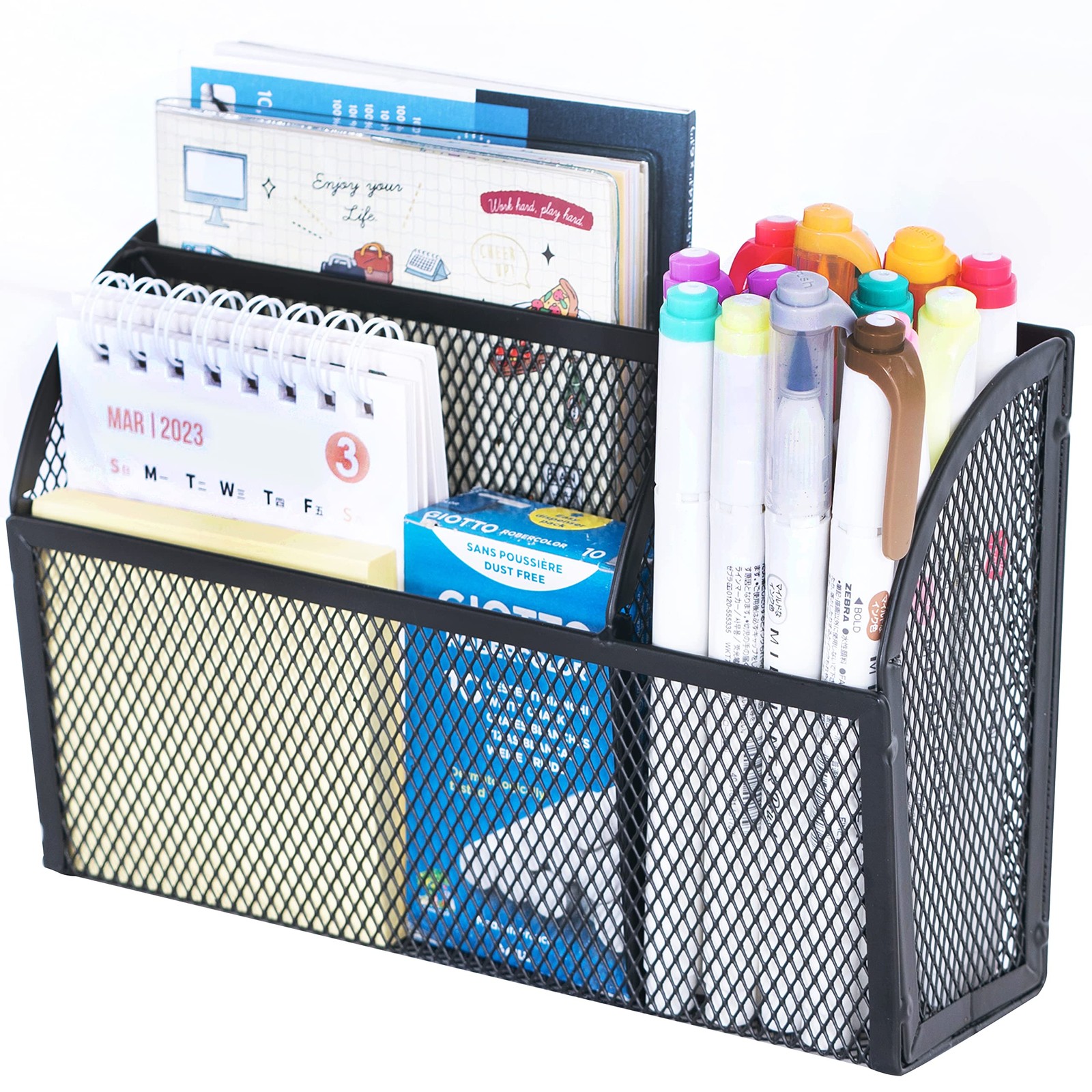 Magnetic Pencil Holder Magnetic Shelf for the Whiteboard 3-Grid Mesh Magnetic...