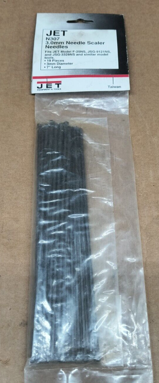 Jet N307 3.0mm Needle Scaler 7" Needles Pack of 19 pcs
