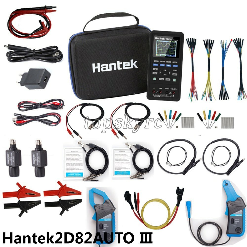 Hantek2D82AUTO III 4-In-1 Auto Diagnostic Oscilloscope Multimeter Signal Source