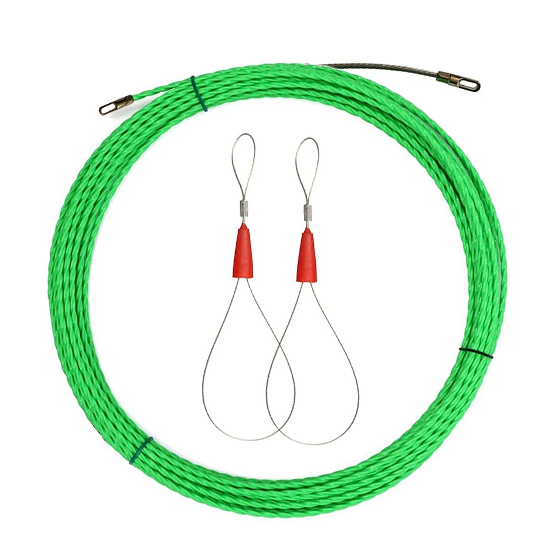 30M Wire Puller Wall Cable Running Fish Tape Push Pull Rod Electrical Fish Ta...