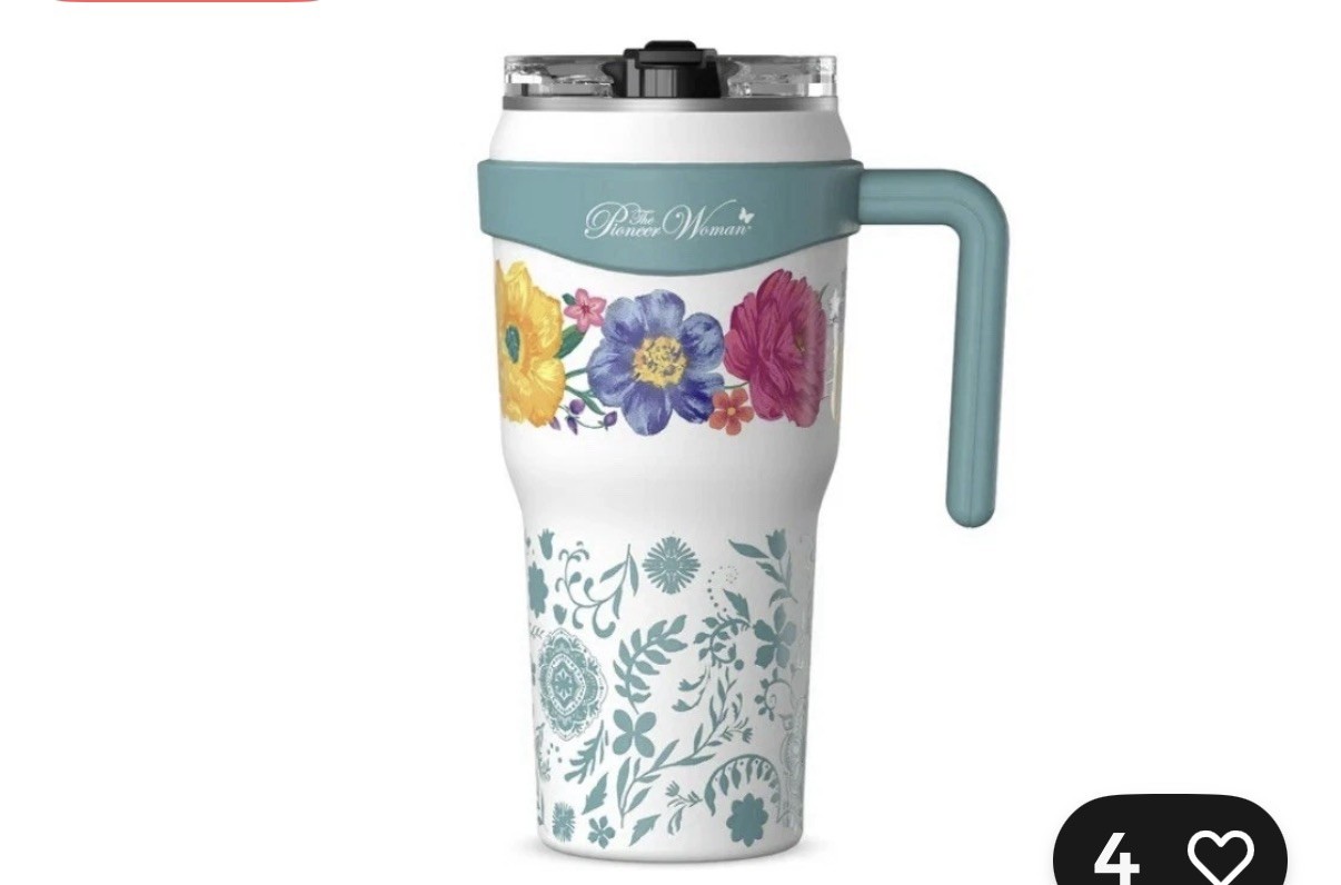 The Pioneer Woman 40oz Fancy Flourish Stainless Steel Insulated Tumbler | NEW