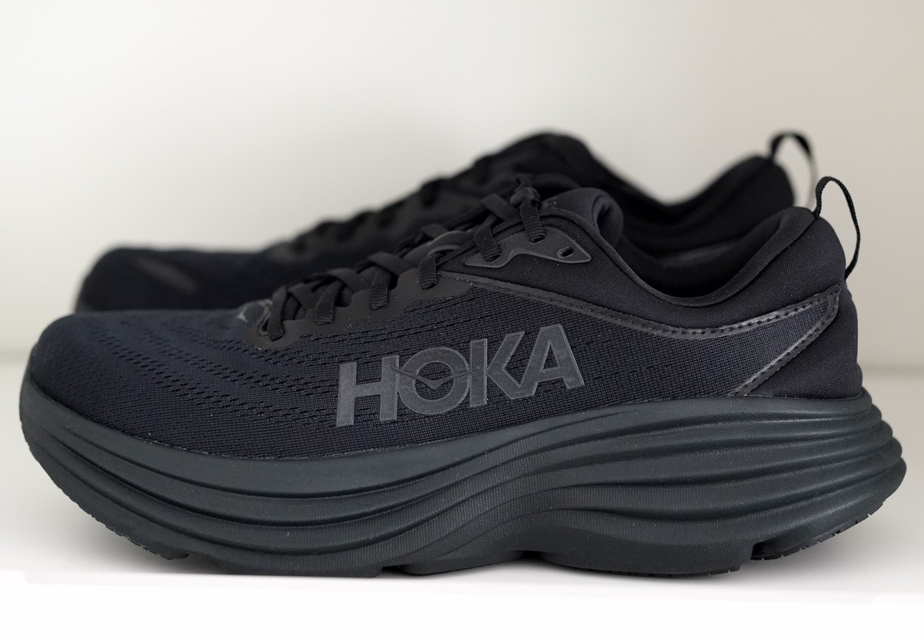 Hoka M Bondi 8 Men Running Shoes 1123202-BBLC Black Black US 10.5