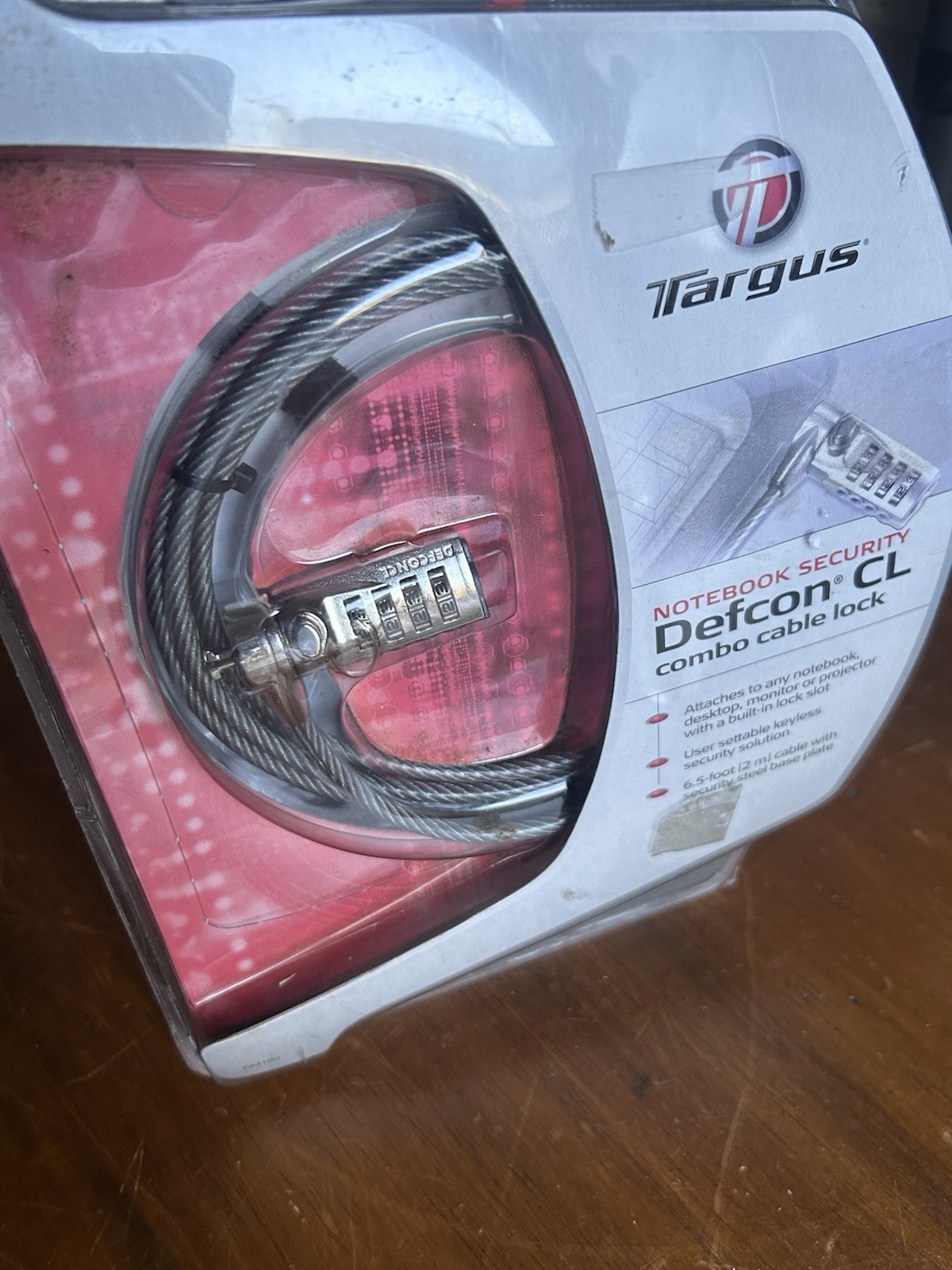 Targus Defcon CL Notebook Combo Cable Lock Laptop Security Lock New