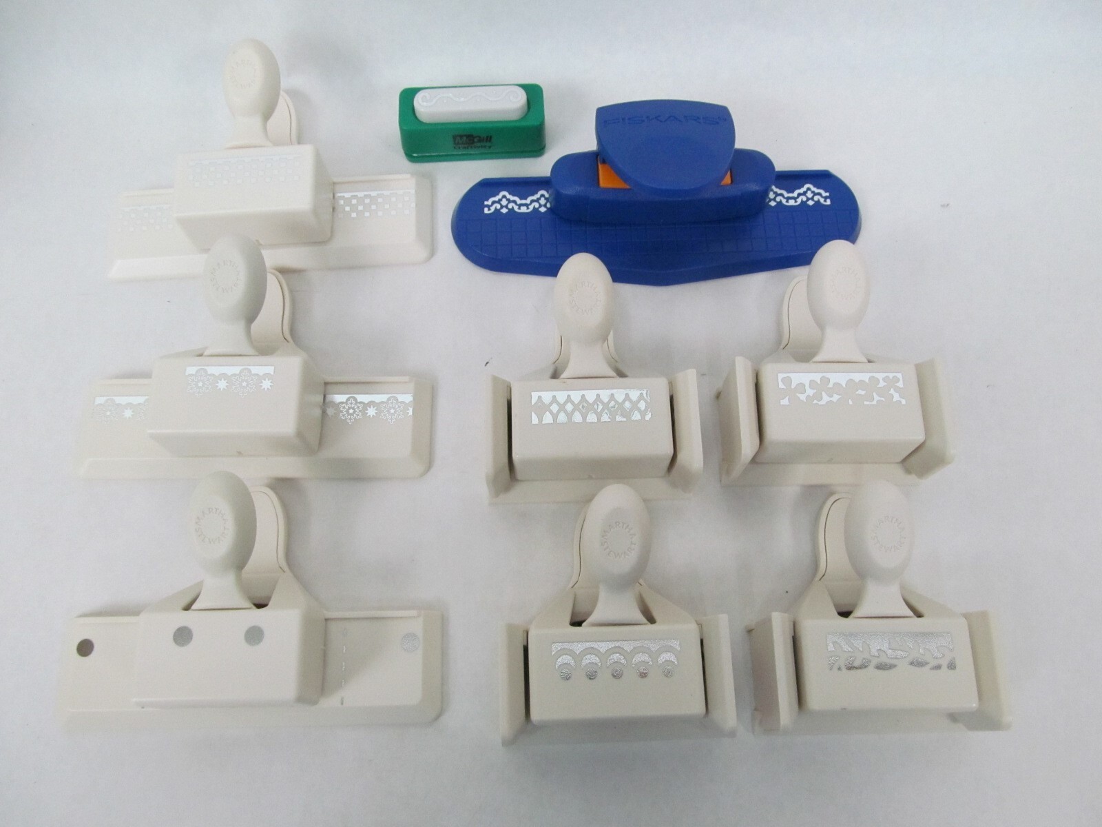 Martha Stewart Craft Scrapbooking Punch Lot 7 Borders + 1 Fiskars +1 Magill