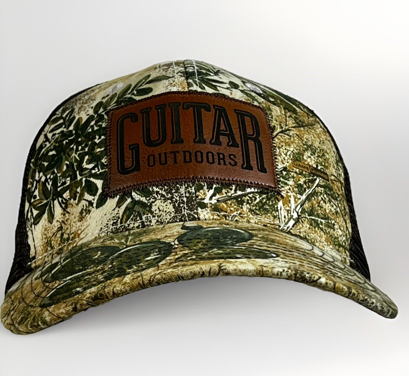 Guitar Outdoors Hat " Texas Best Outfitters " Snapback Trucker Cap Camo OSFM