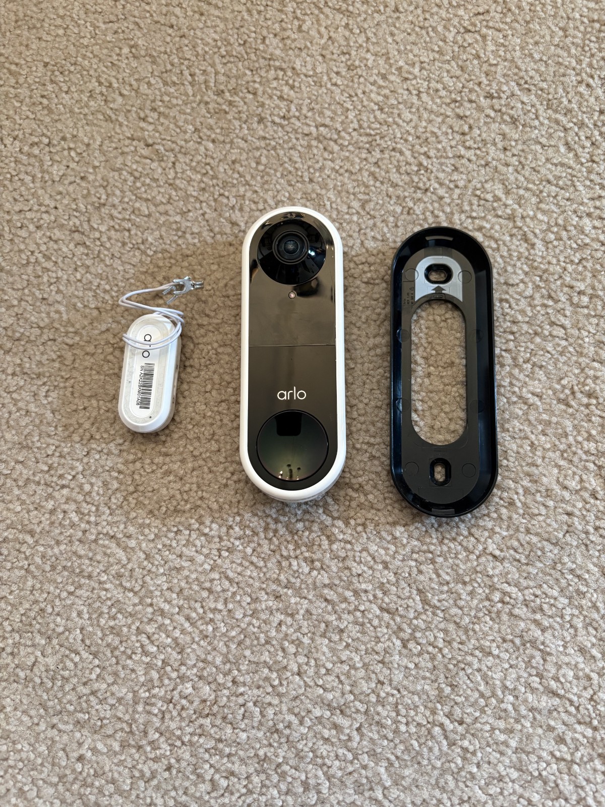 Arlo Video Doorbell Wired AVD1001 w/ Night Vision White great condition