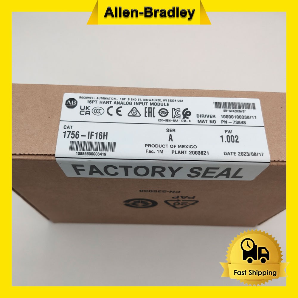 1756-IF16H AB IO Module, HART Protocol *NEW factory sealed* August 2023 date.