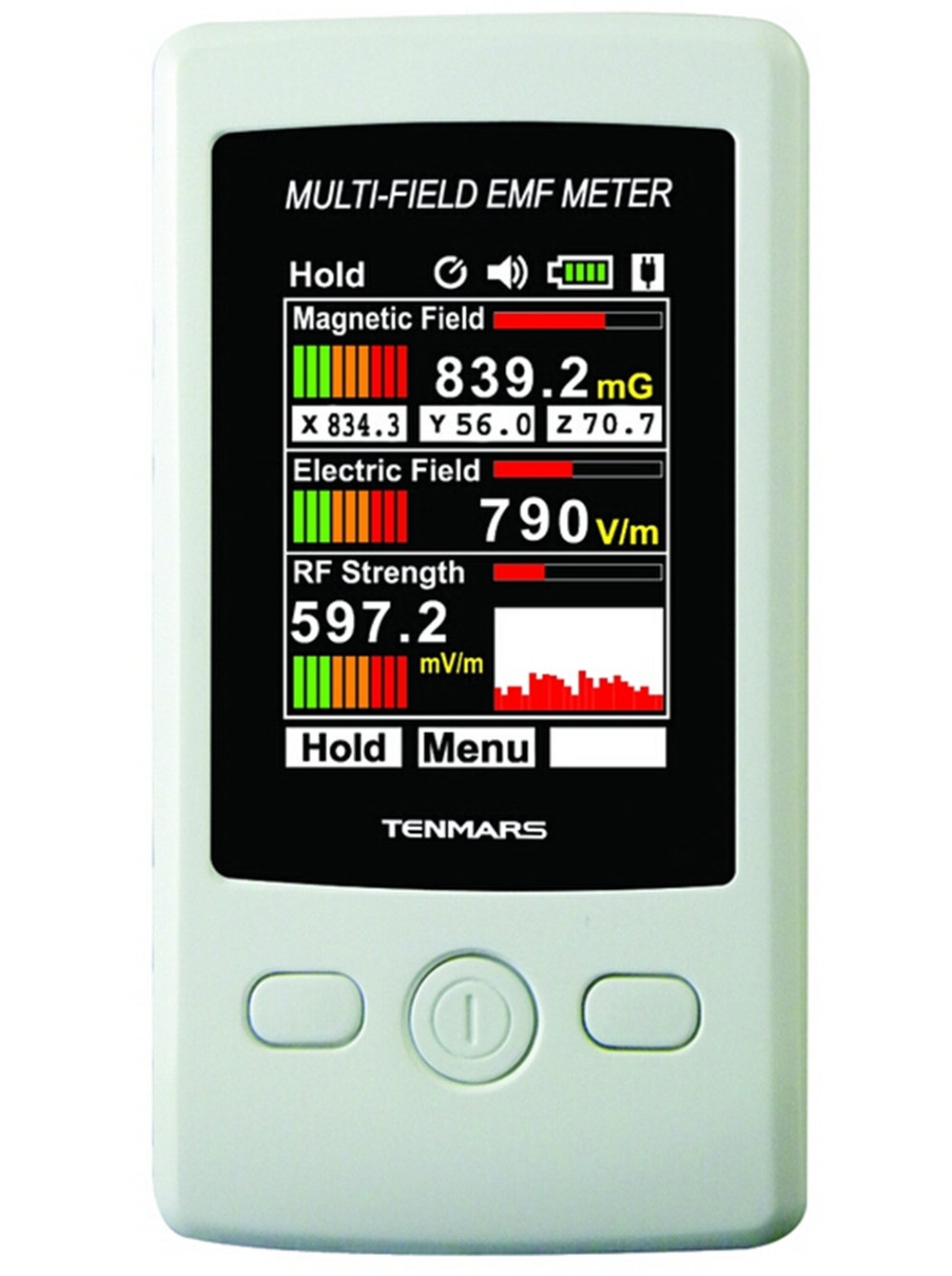 3 Axis EMF Meter Electromagnetic & Electric & RF Strength Field 3in1 Test TFTLCD