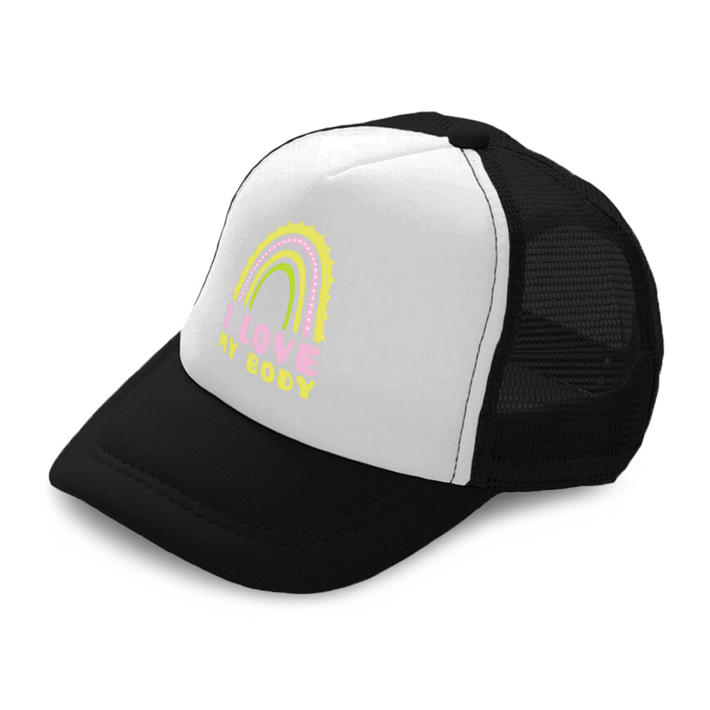 Kids Trucker Hat I Love My Body Rainbow Polyester Boys Caps & Girls Caps