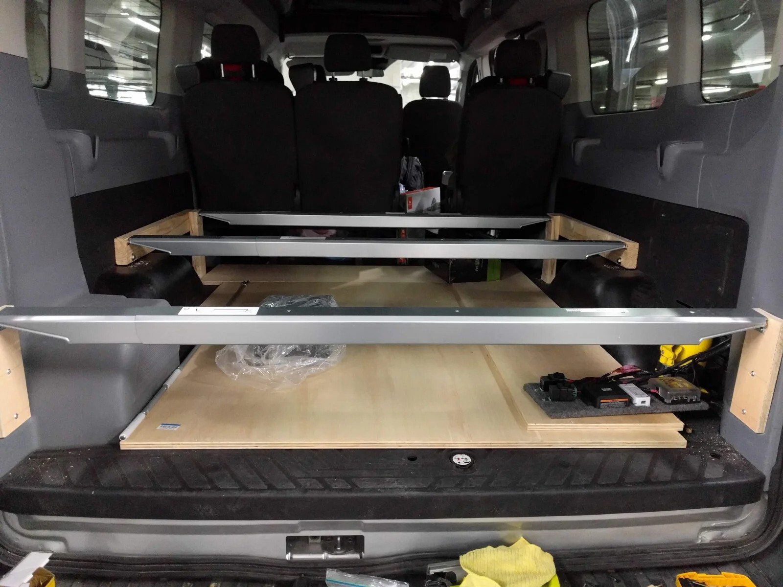 2x Beam Camper Van Twin Bed Central Support Adjustable 55" to 79" Sleeper