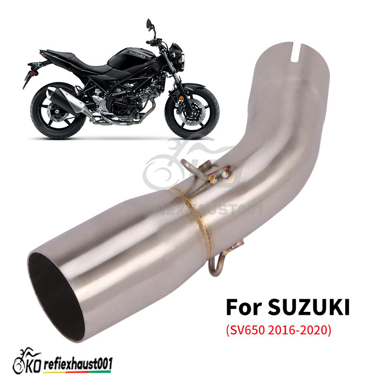 Exhaust Mid Connect Link Pipe Slip On 51mm Mufflers For Suzuki SV650 2016-2021