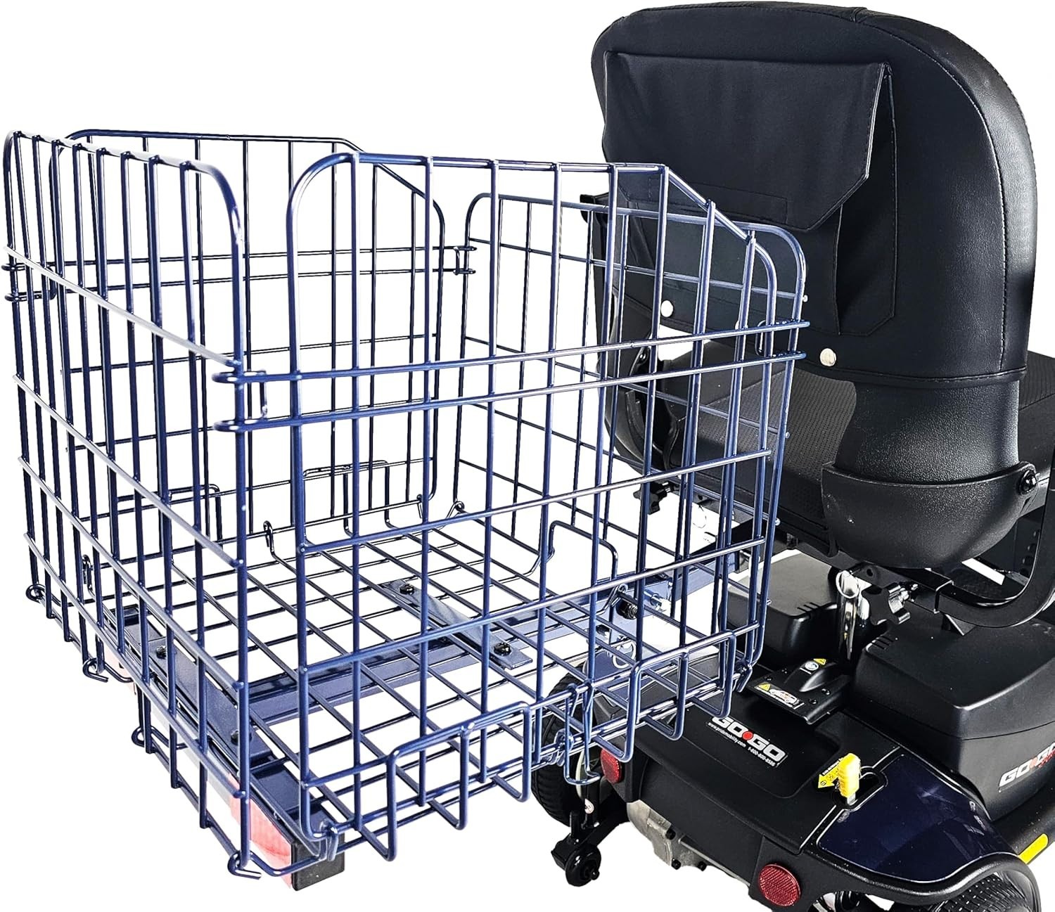 Foldable Folding Scooter Rear Basket for Pride Mobility Scooters: BLUE