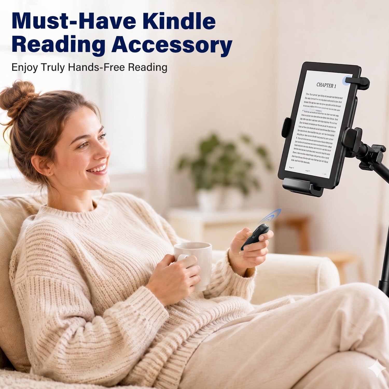 Page Turner Clicker for eReaders, Tablets & Cameras, w/ Wrist Strap & Bag