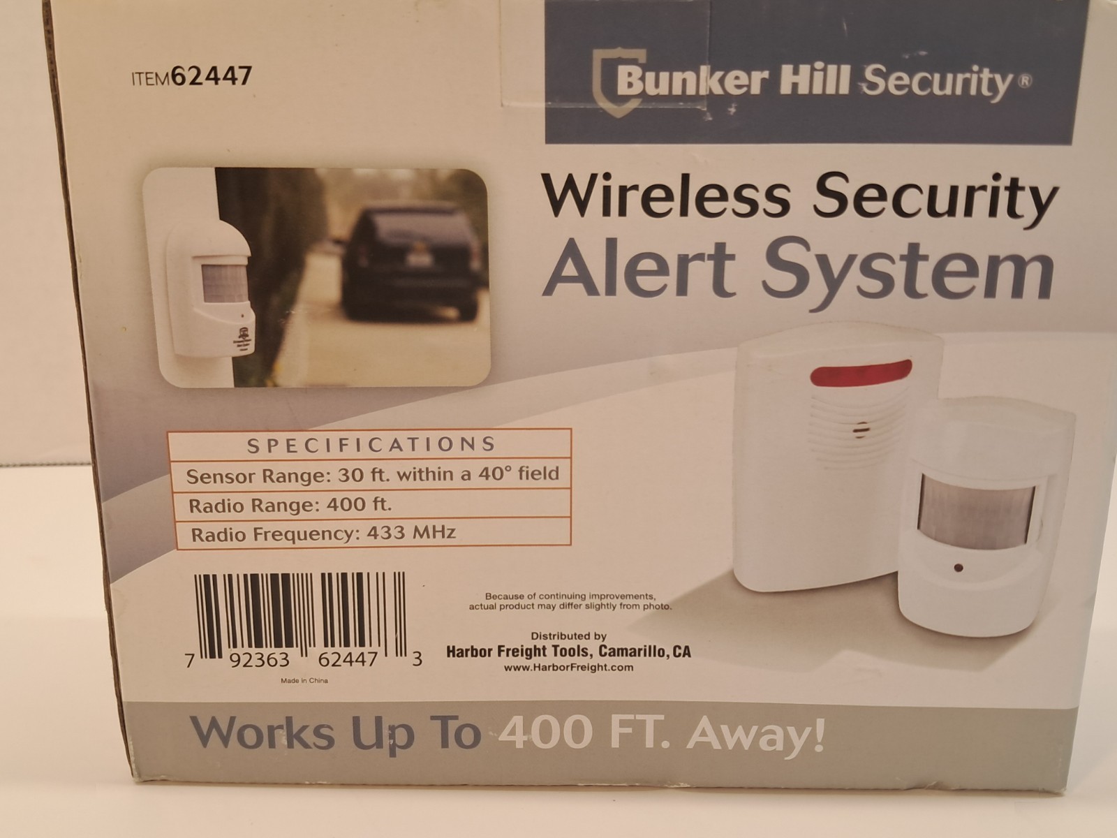 Bunker Hill Wireless Security Alert System Item 62447 New Open Box 400ft Range