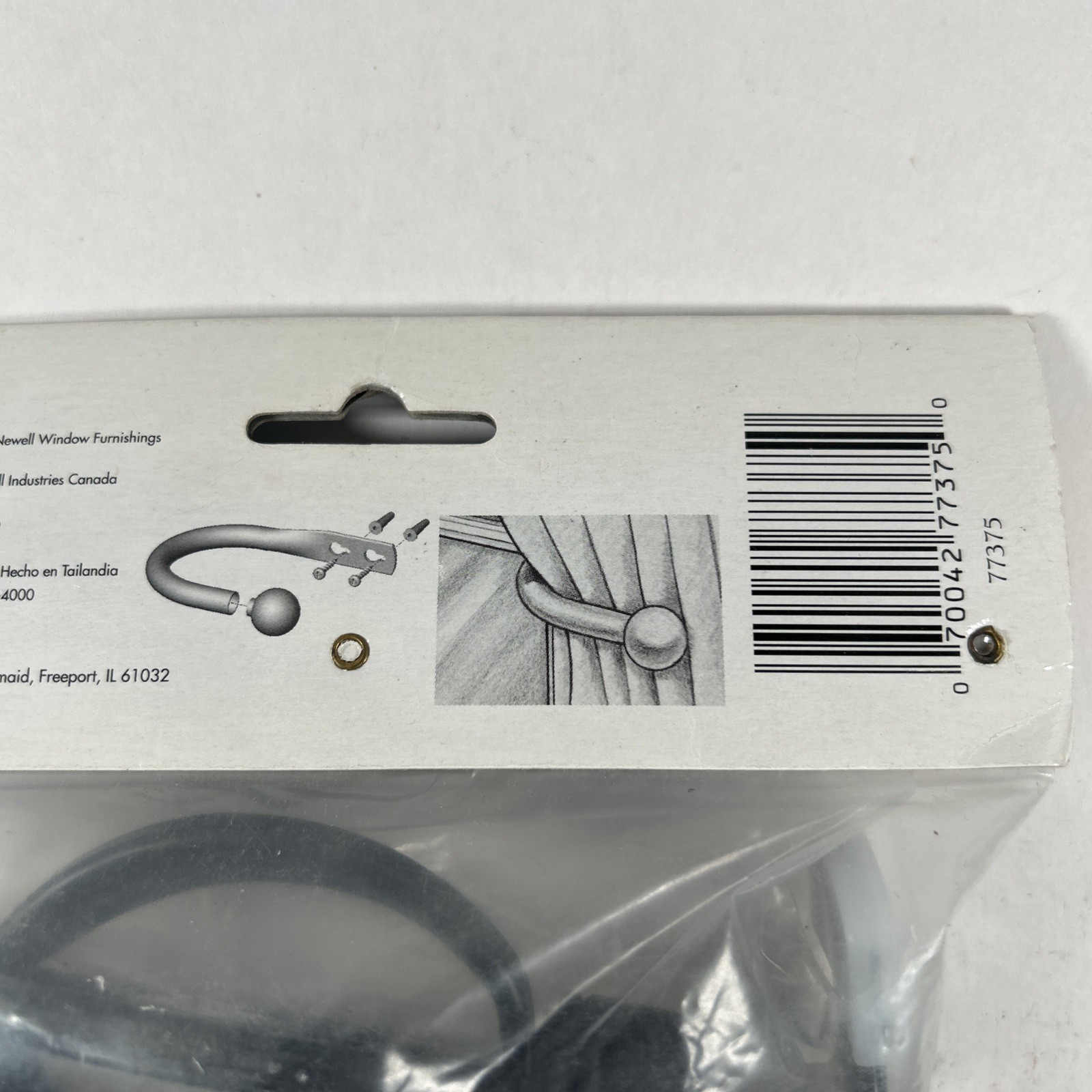 Levolor Decorative Holdbacks 2 Pack Black with Finials #77375