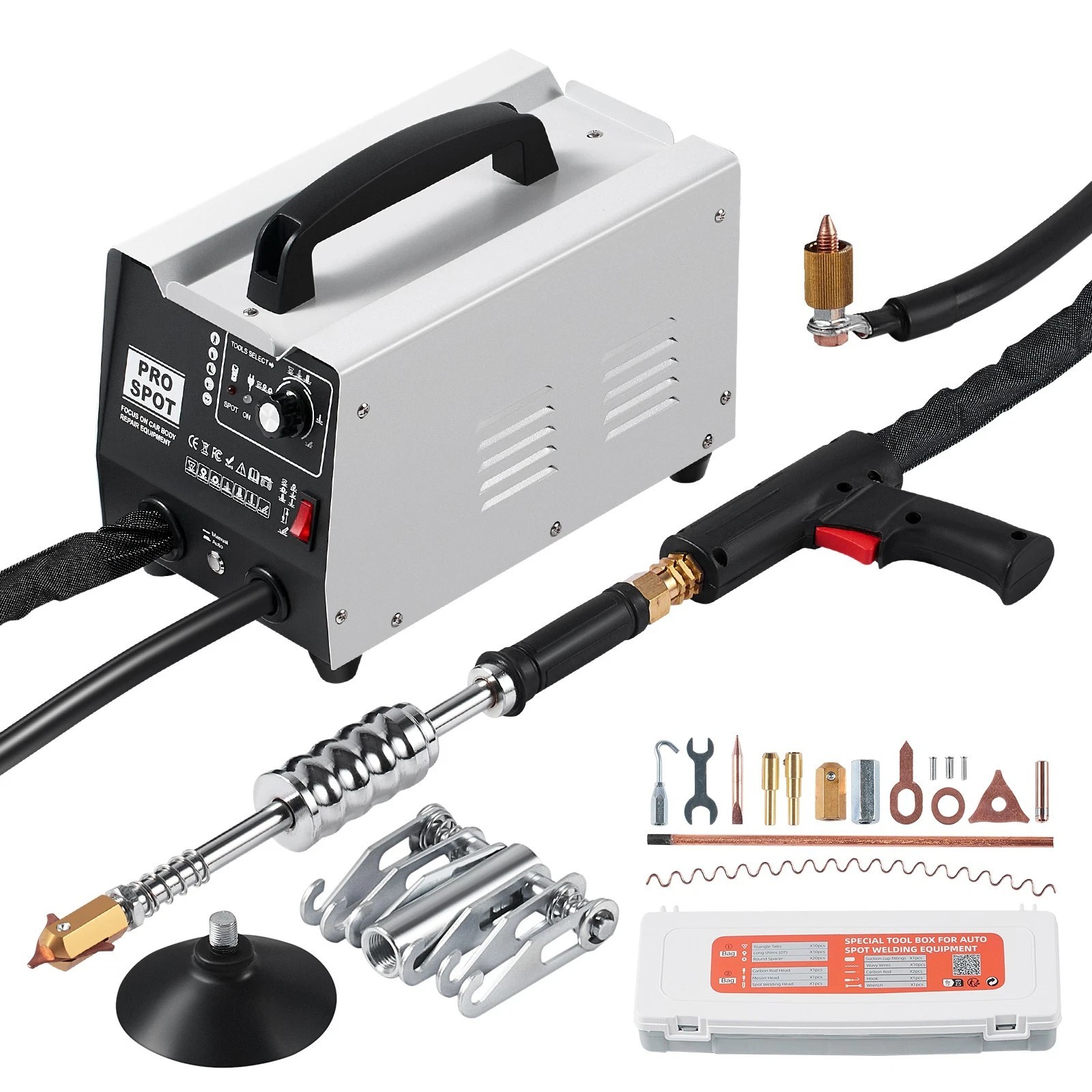 Stud Welder Dent Repair Kit Auto/Manual Spot Welder Dent Puller 7 Modes