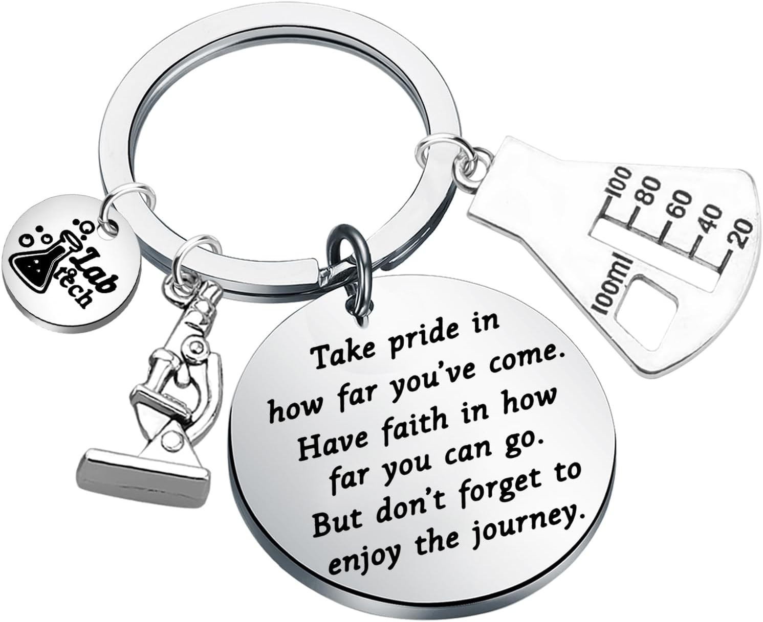 Lab Tech Gifts for Scientist Keychain Science Biology Physics Chemistry Science
