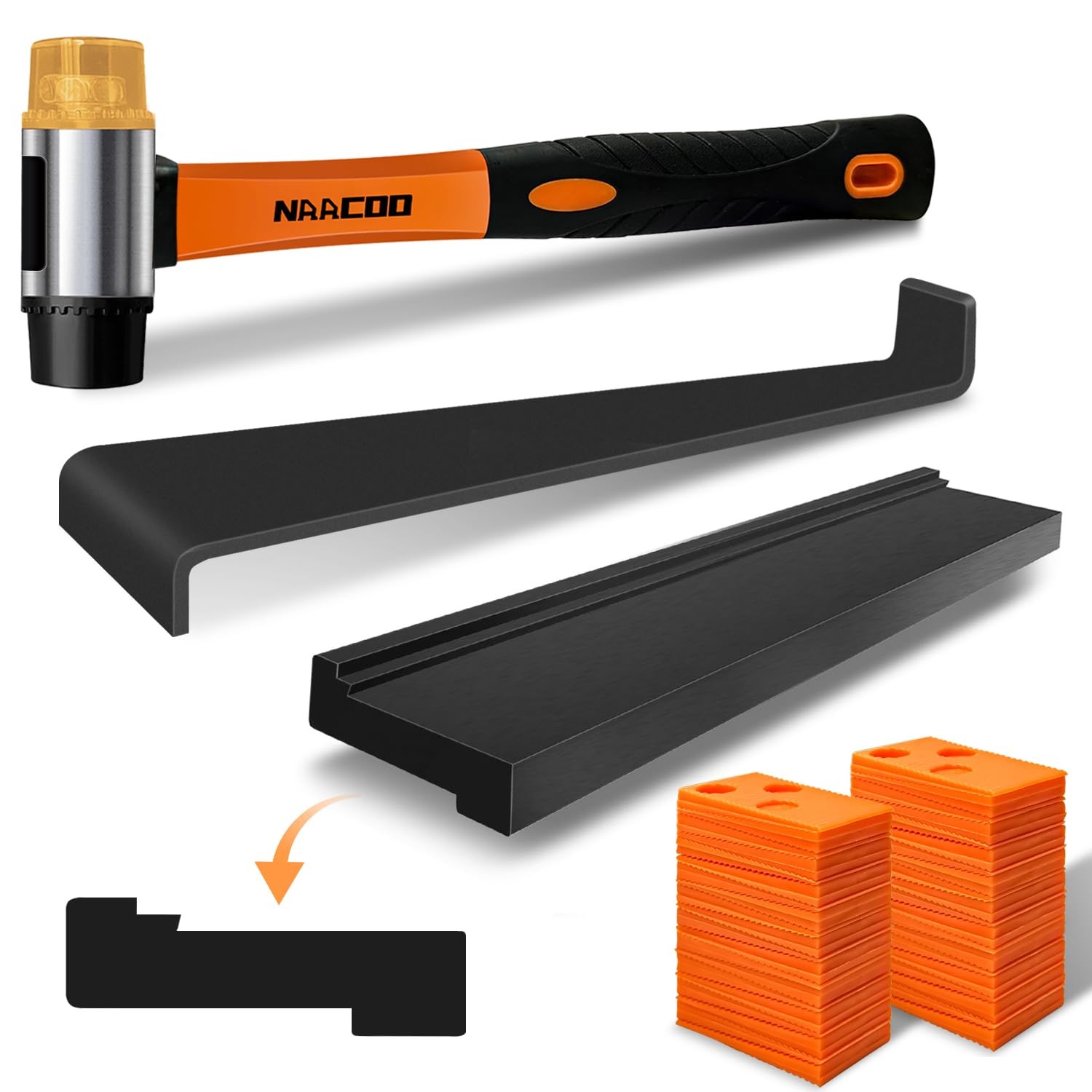 Laminate/Vinyl Flooring Tools, Tapping Block for Vinyl Plank Flooring - Doubl...