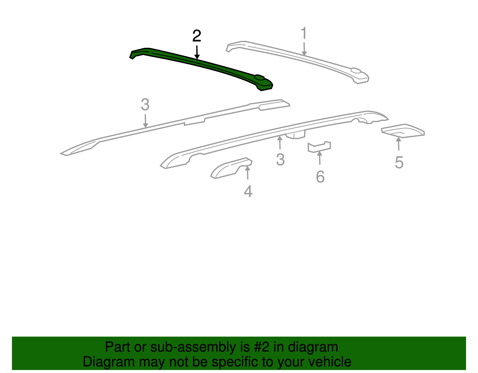 Genuine Ford Cross Rail 4F2Z-17551A00-AA