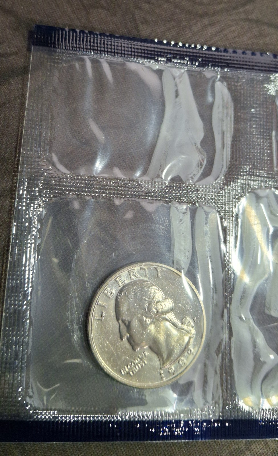 1989 Uncirculated Coin Set, Packaging ERROR, Missing "P" Cent, Sealed